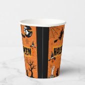 GOBELETS EN PAPIER HEUREUX COUPES DE PAPIER HALLOWEEN(ORANGE) (Droite)