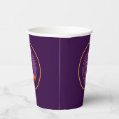 Gobelets En Papier Heureux Diwali Diya bougie violet or (Droite)