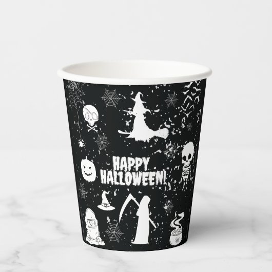 GOBELETS EN PAPIER HEUREUX HALLOWEEN (Recto)