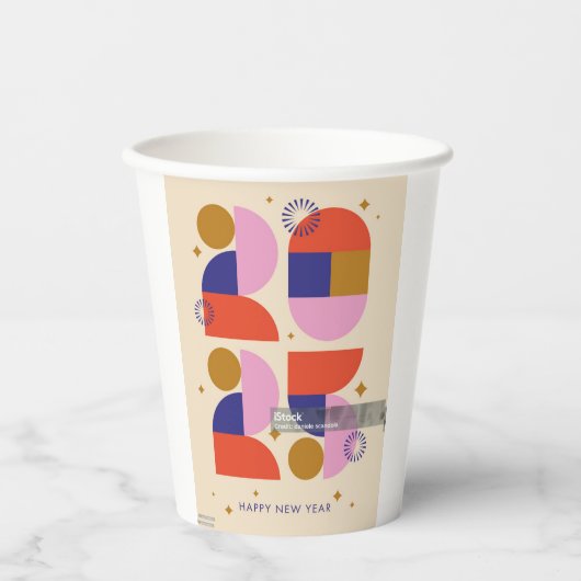 Gobelets En Papier heureux nouvel an 2025 (Recto)