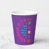 Gobelets En Papier HEUREUX PURIM Esther 4:14 Pour Un Temps Tel Que Ce (Recto)