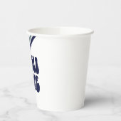 Gobelets En Papier HI CINQ Bleu de bande rétro (Gauche)