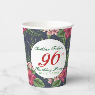 Gobelets En Papier Hibiscus 90e anniversaire de la coupe de papier de