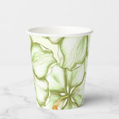 Gobelets En Papier Hibiscus & dentelle BLANC (Verso)