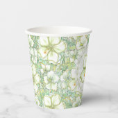 Gobelets En Papier Hibiscus & dentelle BLANC (Recto)