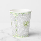 Gobelets En Papier Hibiscus & dentelle BLANC (Verso)