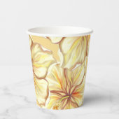 Gobelets En Papier Hibiscus & dentelle JAUNE (Verso)