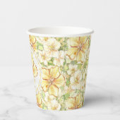 Gobelets En Papier Hibiscus & dentelle JAUNE (Verso)