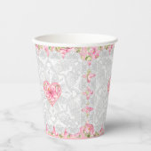 Gobelets En Papier Hibiscus & dentelle PINK (Recto)