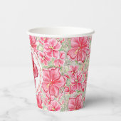 Gobelets En Papier Hibiscus & dentelle RED (Verso)