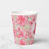 Gobelets En Papier Hibiscus & dentelle RED (Recto)