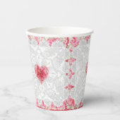 Gobelets En Papier Hibiscus & dentelle RED (Recto)