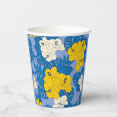 Gobelets En Papier Hibiscus fleurs et feuilles (Recto)