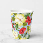Gobelets En Papier Hibiscus Hawaiian Tropical Floral (Verso)
