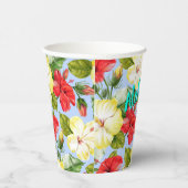 Gobelets En Papier Hibiscus Hawaiian Tropical Floral (Droite)