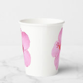 Gobelets En Papier Hibiscus rose Fleur tropicale (Droite)