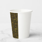 Gobelets En Papier Hiéroglyphes égyptiens anciens or et couleur noire (Gauche)