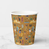 Gobelets En Papier Hiéroglyphique égyptien ancien -Hiéroglyphie Motif (Recto)