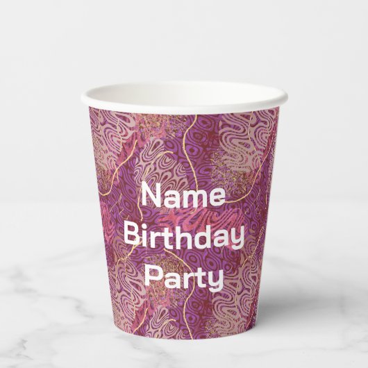 Gobelets En Papier Hip Hip Hooray Abstract Art (Verso)