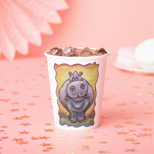 Gobelets En Papier Hippo Fête de l'Arrivée et du Départ (Insitu)