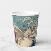 Gobelets En Papier Hiroshige hiver paysage Japon pays (Verso)