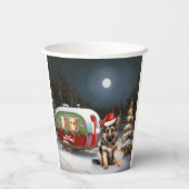 Gobelets En Papier Hiver Allemand Berger Caravane Noël Aventure (Verso)