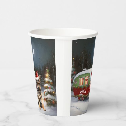 Gobelets En Papier Hiver Allemand Berger Caravane Noël Aventure (Droite)