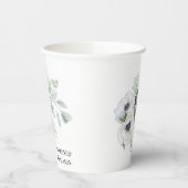 Gobelets En Papier Hiver Anémonique Floral main peint Mariage (Gauche)