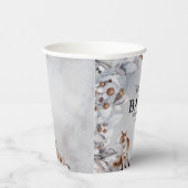 Gobelets En Papier Hiver Bois Animaux Baby shower d'aquarelle (Droite)