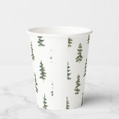 Gobelets En Papier Hiver branché | Motif d'arbre de Noël (Droite)