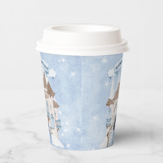 Gobelets En Papier Hiver neigeux Afro-Américain Princesse Anniversair (Droite)