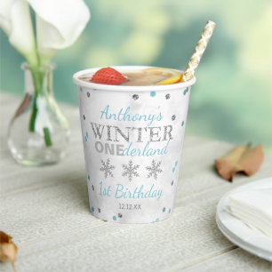 Gobelets En Papier Hiver ONE derland 1er anniversaire