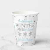 Gobelets En Papier Hiver ONE derland 1er anniversaire (Verso)