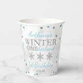 Gobelets En Papier Hiver ONE derland 1er anniversaire (Recto)