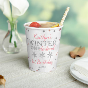 Gobelets En Papier Hiver ONE derland 1er anniversaire