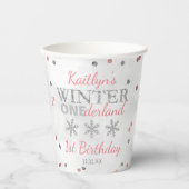 Gobelets En Papier Hiver ONE derland 1er anniversaire (Recto)