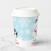 Gobelets En Papier Hiver ONE derland Anniversaire Snowman (Gauche)