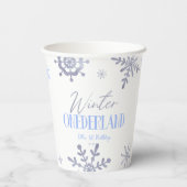 Gobelets En Papier Hiver ONE derland Flocon de neige 1er anniversaire (Verso)