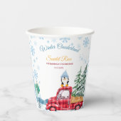 Gobelets En Papier hiver onederland 1er anniversaire invitations (Recto)