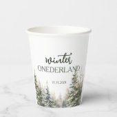 Gobelets En Papier Hiver Onederland Premier anniversaire (Verso)
