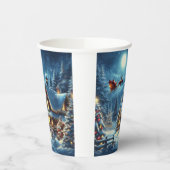 Gobelets En Papier Hiver/Père Noël/Noël/Neige (Gauche)