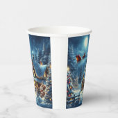 Gobelets En Papier Hiver/Père Noël/Noël/Neige (Droite)