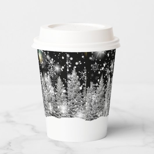 Gobelets En Papier Hiver Solstice neige (Gauche)