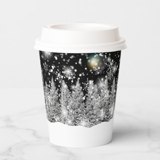 Gobelets En Papier Hiver Solstice neige (Verso)