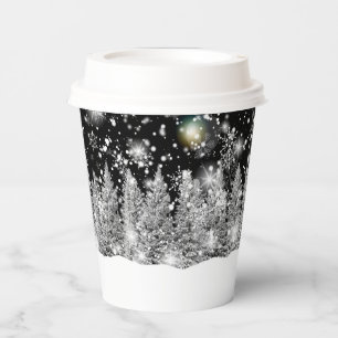 Gobelets En Papier Hiver Solstice neige