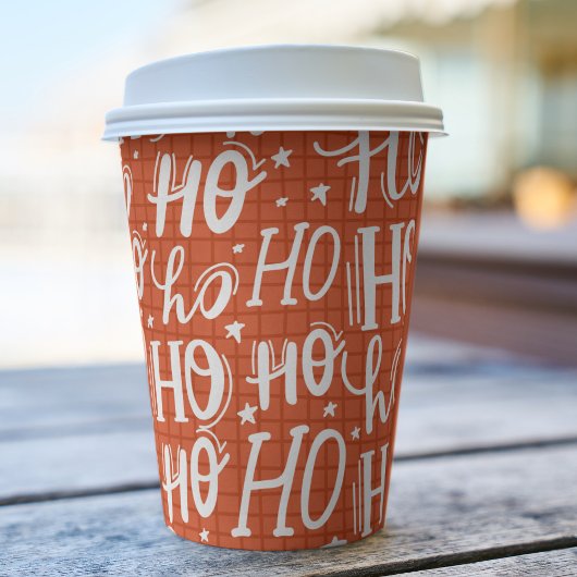 Gobelets En Papier Ho Ho Ho Christmas Holiday Chic Café moderne