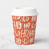 Gobelets En Papier Ho Ho Ho Christmas Holiday Chic Café moderne (Verso)