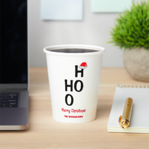 Gobelets En Papier Ho Ho Ho : Joyeux Noël