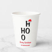 Gobelets En Papier Ho Ho Ho : Joyeux Noël (Recto)
