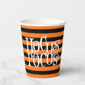 Gobelets En Papier Hocus Pocus Orange Stripes Halloween Paper Cup (Verso)